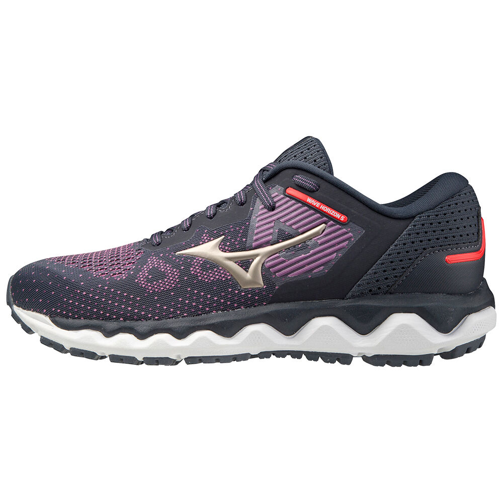 Damske Bezecke Topanky Mizuno Wave Horizon 5 Námornícka Modrá/Nachový/Zlate Vypredaj FHVR52638